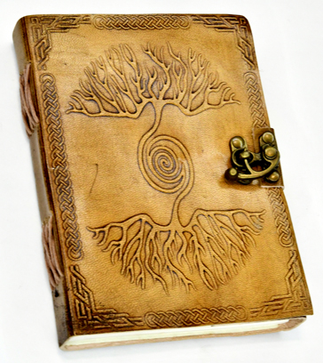 5" x 7" Double Tree Embossed leather w/ latch