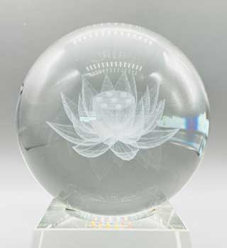 80mm Clear Lotus gazing ball