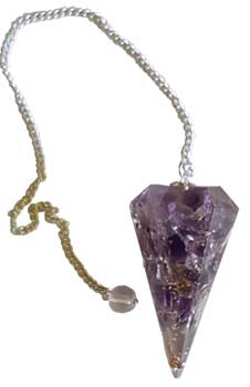 6-sided ogone Amethyst pendulum