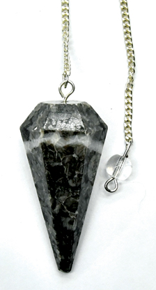 6-sided Black Coral pendulum