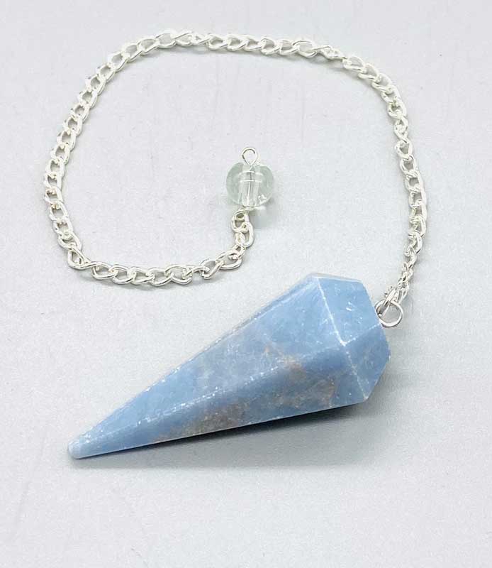 6-sided Angelite pendulum