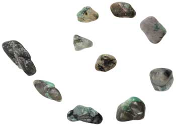 1 lb Emerald tumbled stones