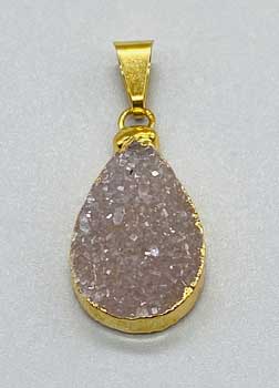 Amethyst Teardrop gold plated pendant