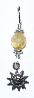 Sun pendant with citrine bead