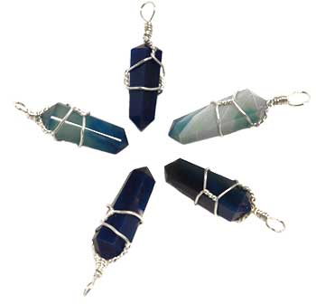 Wire Wrapped Blue Onyx point