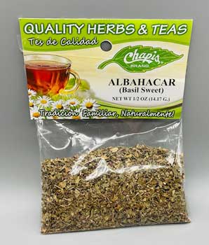 1/2oz Albahacar chapis tea (basil sweet)