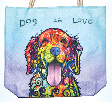14" x 16" Dog jute tote bag - Click Image to Close